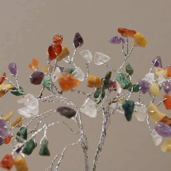 Gemstone Tree With Orgonite Base - 80 Stone - Multi