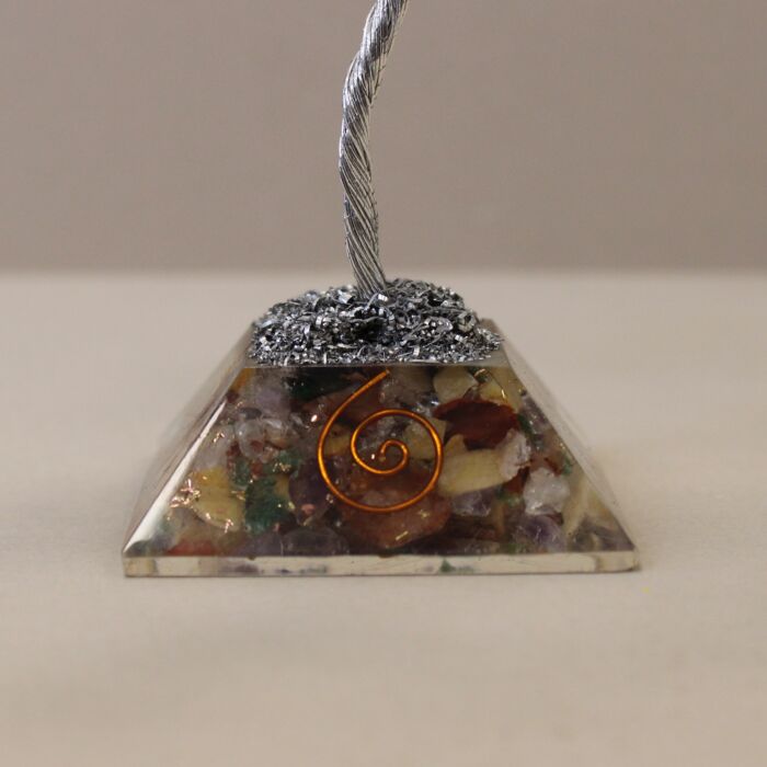 Gemstone Tree With Orgonite Base - 80 Stone - Multi
