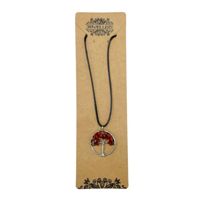 Tree Of Life Pendant - Red Jasper
