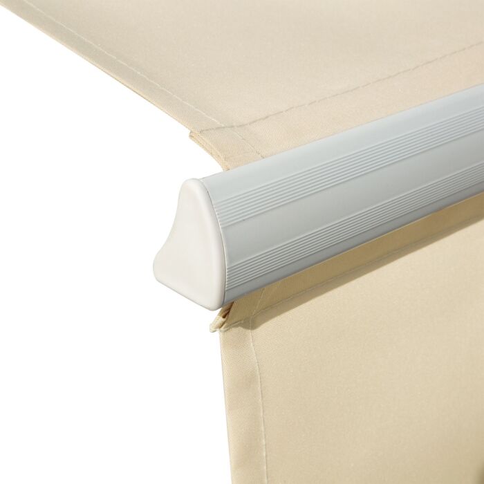 Outsunny 3.5m X 2.5m Manual Awning Canopy Retractable Sun Shade Shelter Winding Handle For Garden Patio Beige