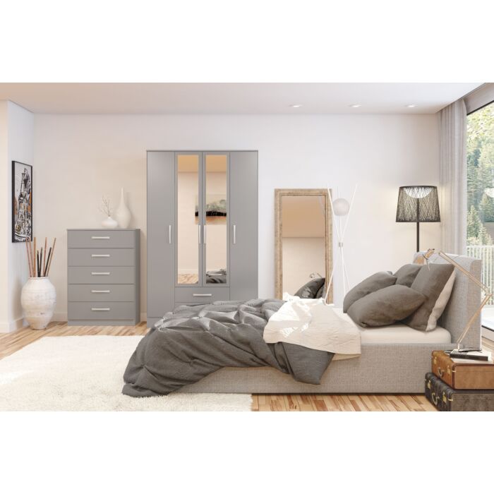 Lynx 3 Drawer Bedside Grey