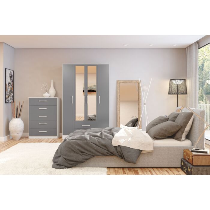 Lynx 3 Drawer Bedside Grey