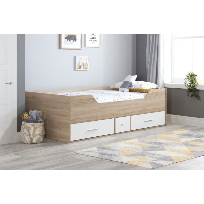 Camden Cabin Bed White & Oak Effect
