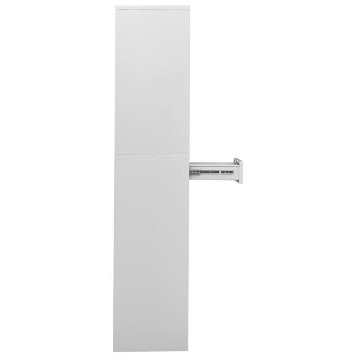 Vidaxl Office Cabinet Light Grey 90x40x180 Cm Steel