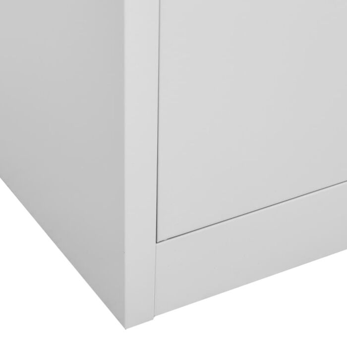 Vidaxl Office Cabinet Light Grey 90x40x180 Cm Steel