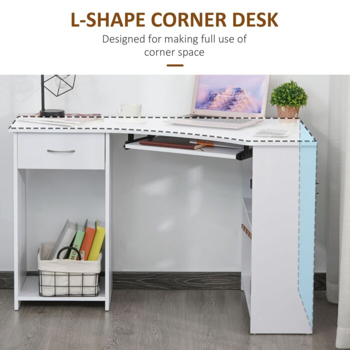 Corner deals desk tray