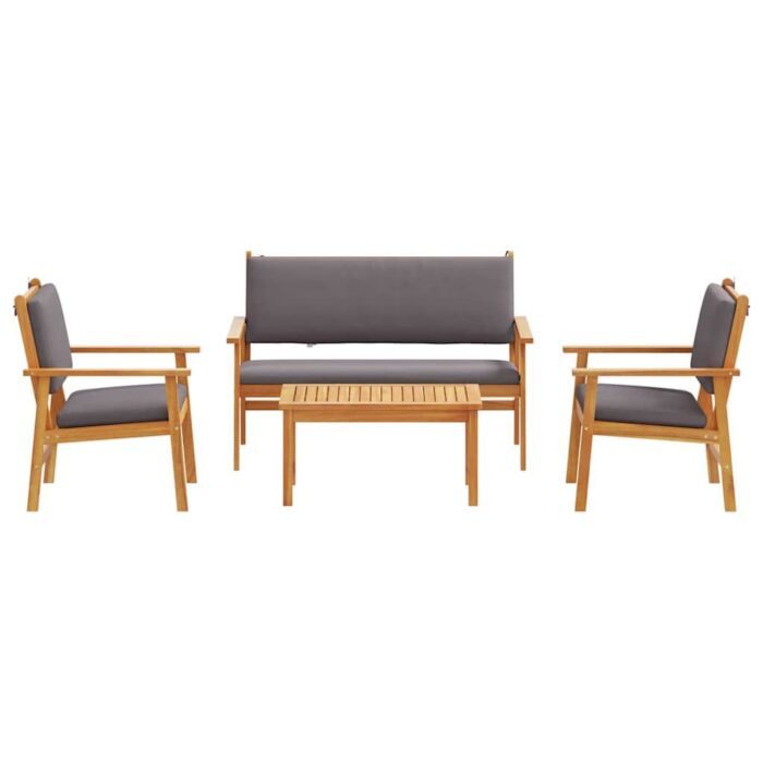 Vidaxl 4 Piece Garden Sofa Set With Cushions Solid Wood Acacia
