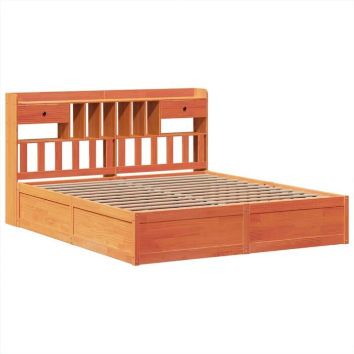Vidaxl Bed Frame Without Mattress Wax Brown 180x200 Cm Super King Solid Wood Pine