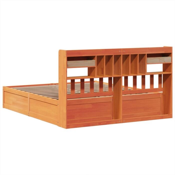 Vidaxl Bed Frame Without Mattress Wax Brown 180x200 Cm Super King Solid Wood Pine