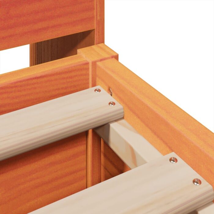 Vidaxl Bed Frame Without Mattress Wax Brown 180x200 Cm Super King Solid Wood Pine