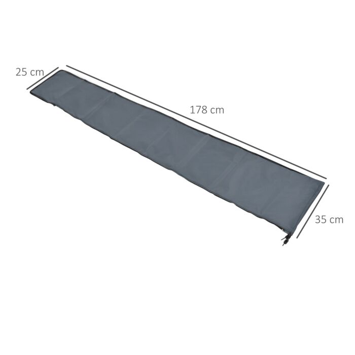 Outsunny Garden Offset Umbrella Parasol Waterproof Cover-grey