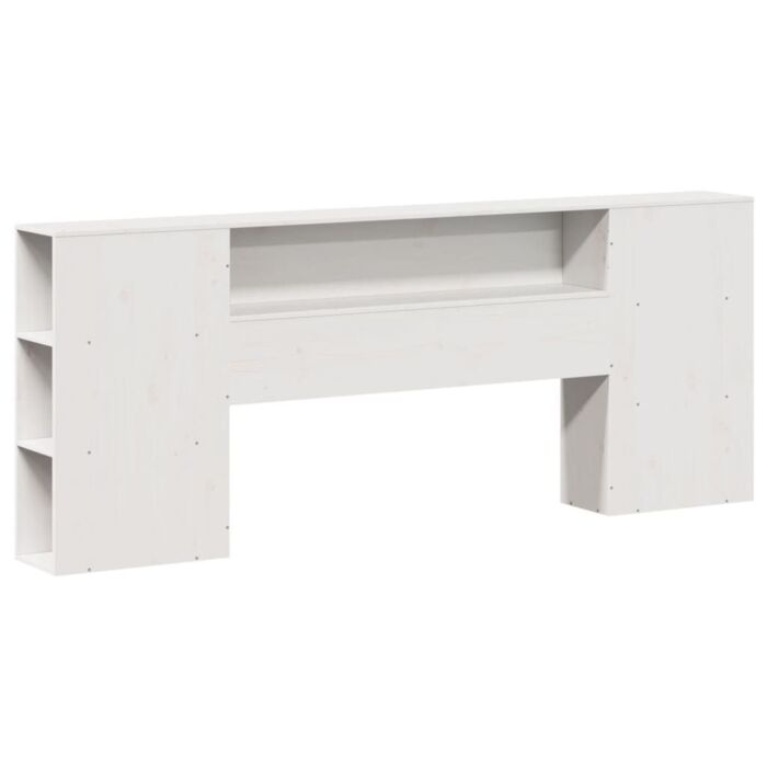 Vidaxl Bookcase Bed Without Mattress White 180x200 Cm Super King Solid Wood Pine