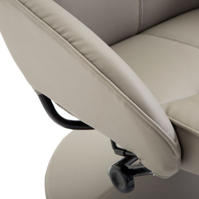 Homcom Adjustable Pu Leather Recliner Swivel Executive Reclining Chair High Back Armchair Lounge Seat With Footrest Stool