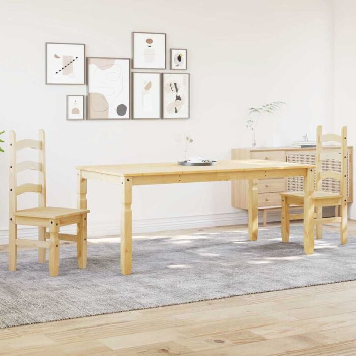 Vidaxl 3 Piece Dining Set Panama Solid Wood Pine