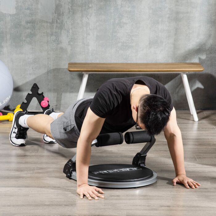Homcom Abs Trainer, Ab Machine, Abs Workout Equipment, Whole Body Exercise Equipment For Home Gym