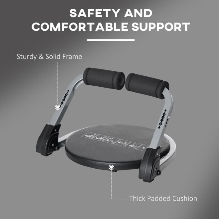 Homcom Abs Trainer, Ab Machine, Abs Workout Equipment, Whole Body Exercise Equipment For Home Gym