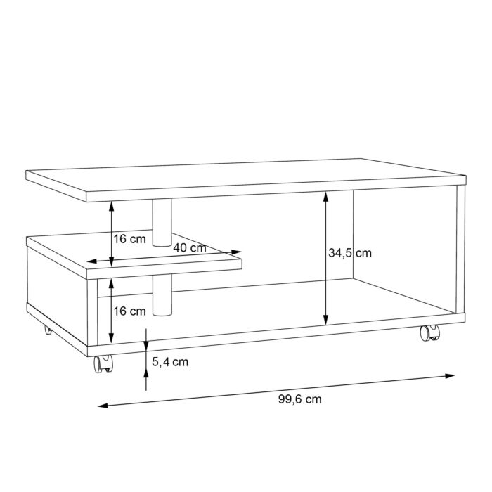 Bailey Coffee Table In Antique Oak