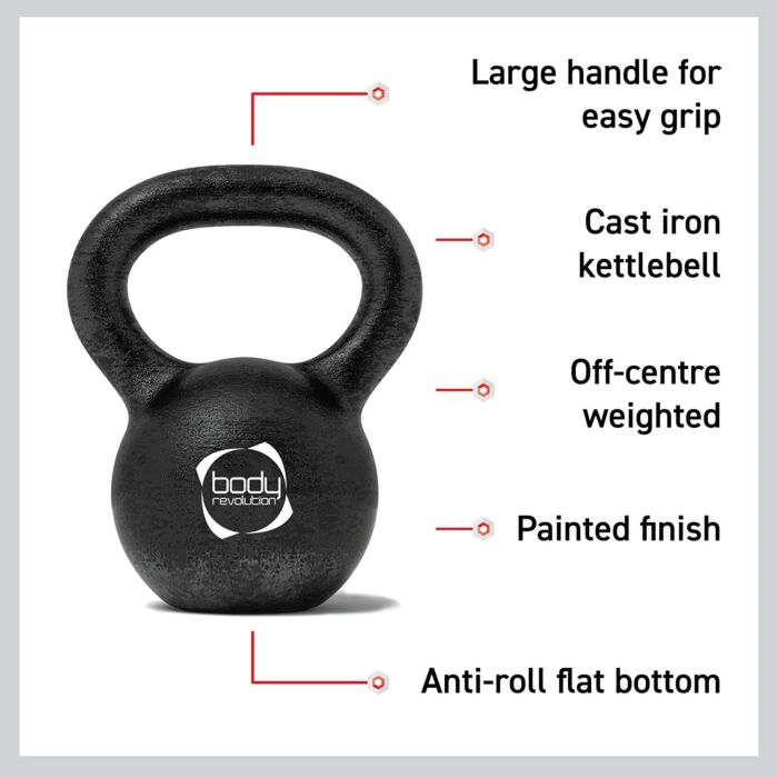 Body Revolution Cast Iron Kettlebells 2 Kg - 28 Kg 16kg