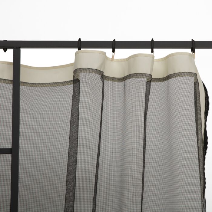 Outsunny Replacement Mesh Mosquito Netting Screen Walls For 10 X 10ft Patio Gazebo, 4-panel Sidewalls With Zippers (wall Only, Canopy Not Included)