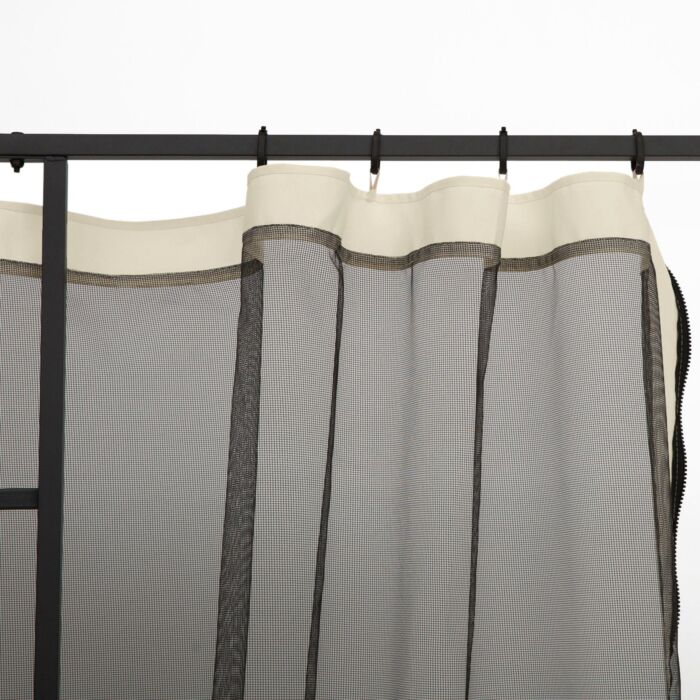 Outsunny Replacement Mesh Mosquito Netting Screen Walls For 10 X 10ft Patio Gazebo, 4-panel Sidewalls With Zippers (wall Only, Canopy Not Included)
