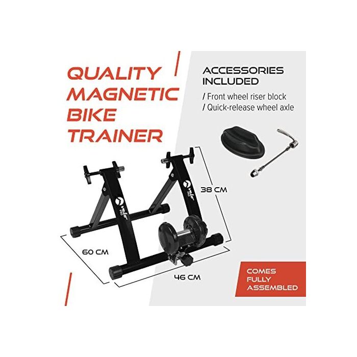 Velo Pro Turbo Trainer - Variable Resistance Magnetic Indoor Bike Trainer For Road Bikes & Mountain Bikes