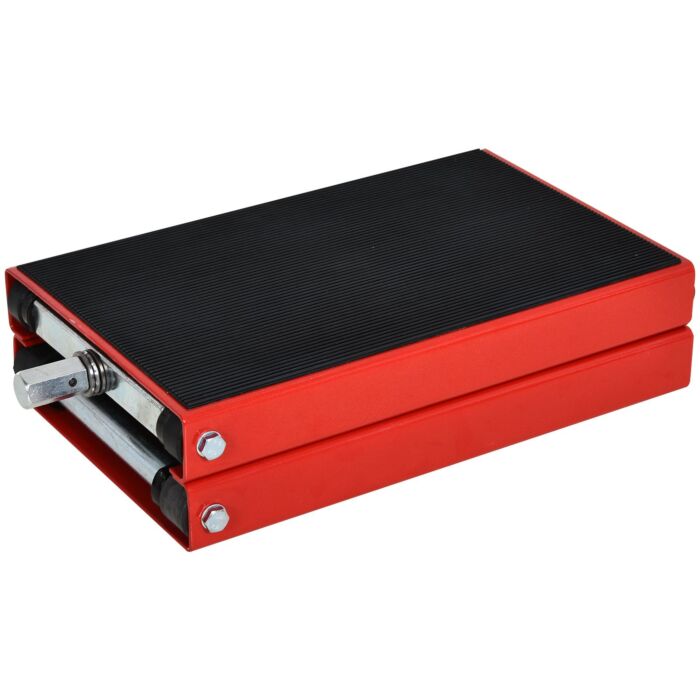 Durhand Steel Manual Repair Motorcycle Lift Platform Red