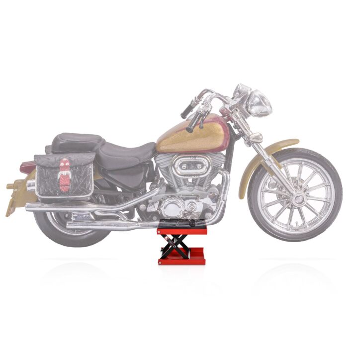 Durhand Steel Manual Repair Motorcycle Lift Platform Red