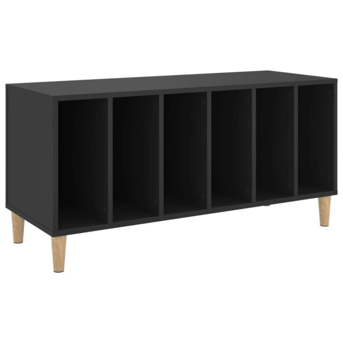 Vidaxl Record Cabinet Black 100x38x48 Cm Engineered Wood