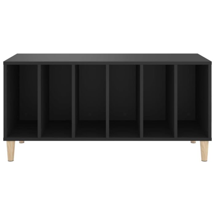 Vidaxl Record Cabinet Black 100x38x48 Cm Engineered Wood