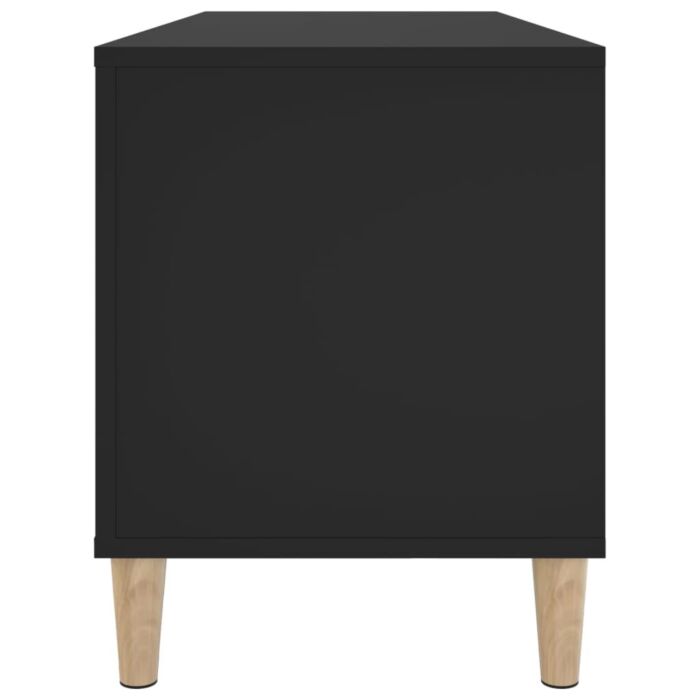 Vidaxl Record Cabinet Black 100x38x48 Cm Engineered Wood