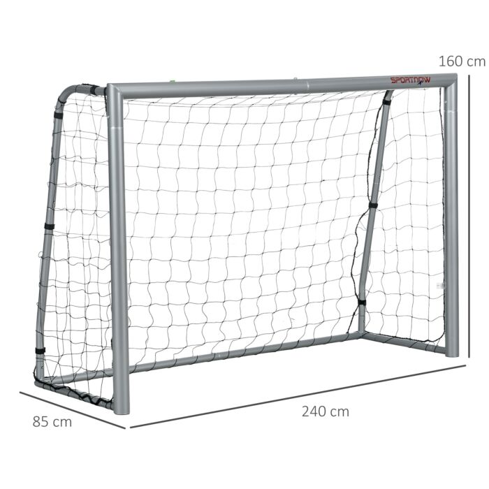Sportnow 8ft X 5ft Football Goal, Set Of 2 Football Net For Garden, Training Goal With Ground Stakes, Steel Frame