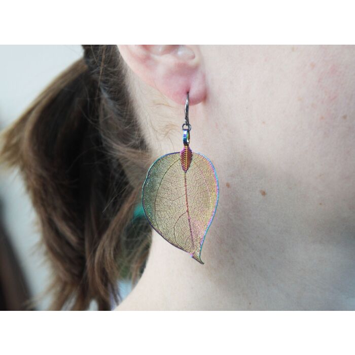 Earrings - Bravery Leaf - Gold