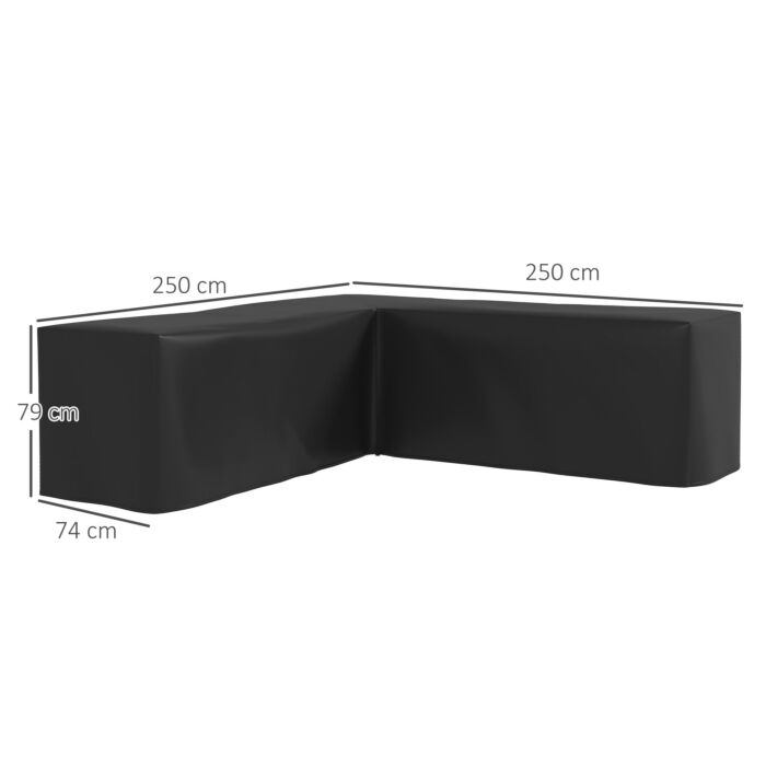Outsunny 250 X 250cm L-shaped Protective Furniture Cover