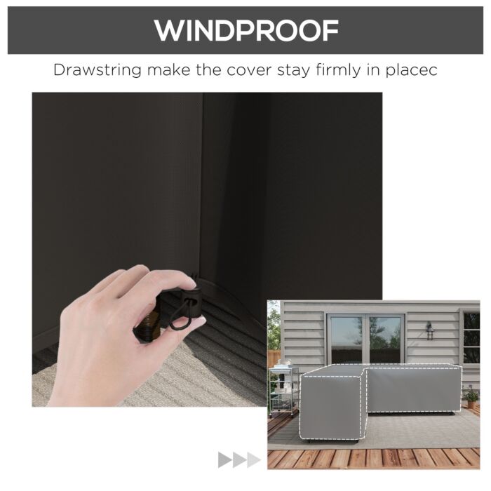 Outsunny 250 X 250cm L-shaped Protective Furniture Cover