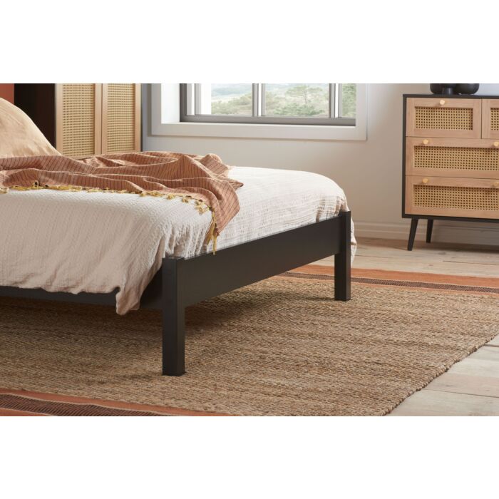 Croxley King Rattan Bed Black