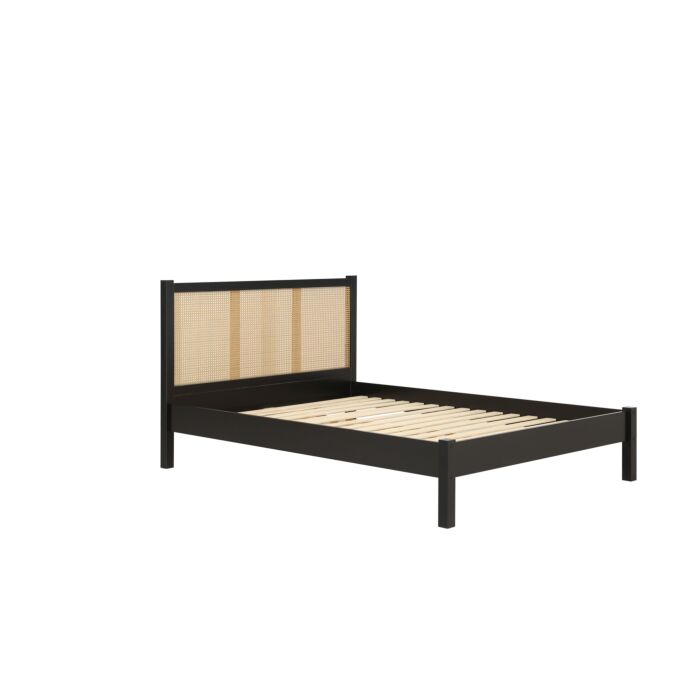 Croxley King Rattan Bed Black