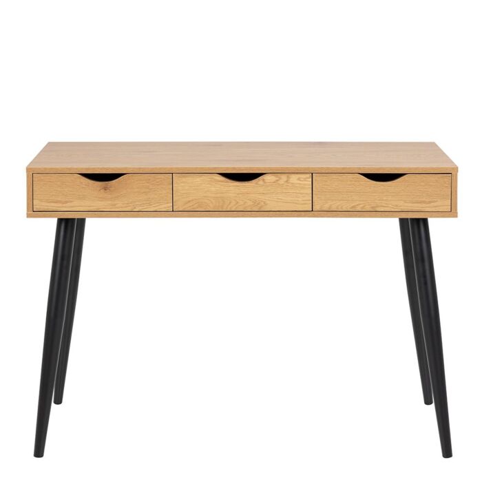 Neptun 3 Drawer Office Desk In Oak
