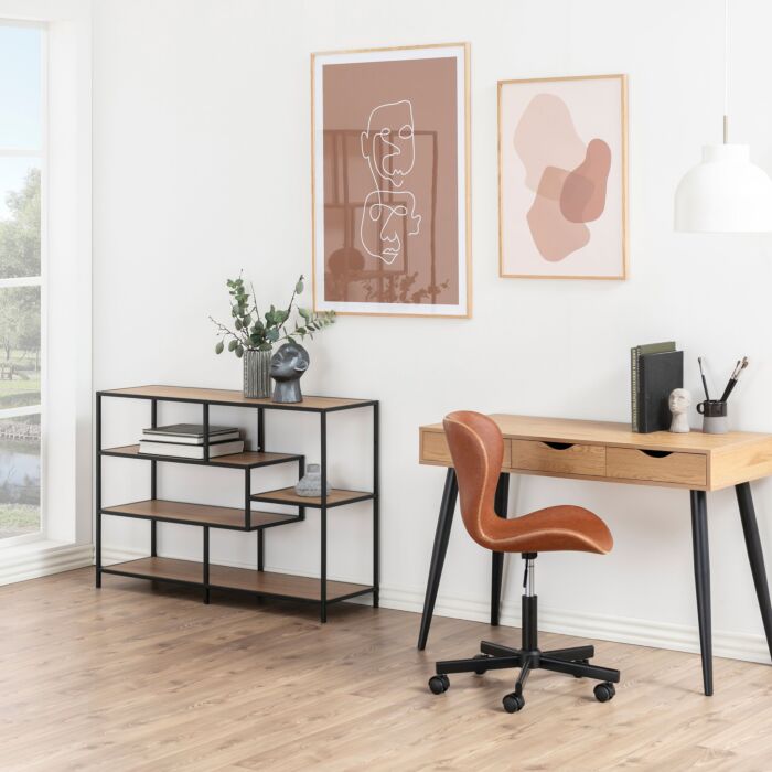 Neptun 3 Drawer Office Desk In Oak