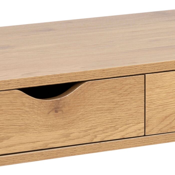 Neptun 3 Drawer Office Desk In Oak