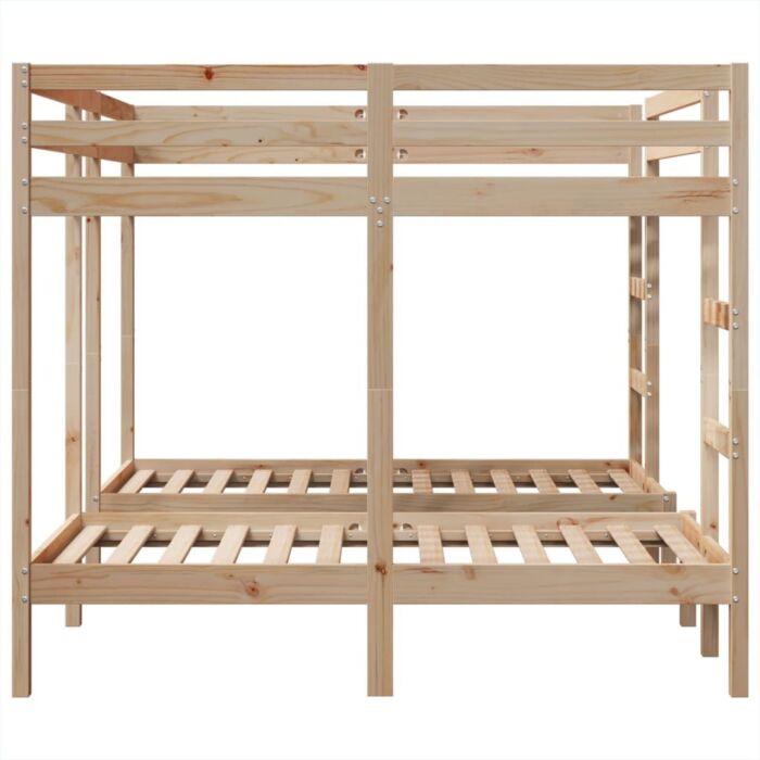 Vidaxl Triple Bunk Bed Frame 140x200/70x140 Cm Solid Wood Pine