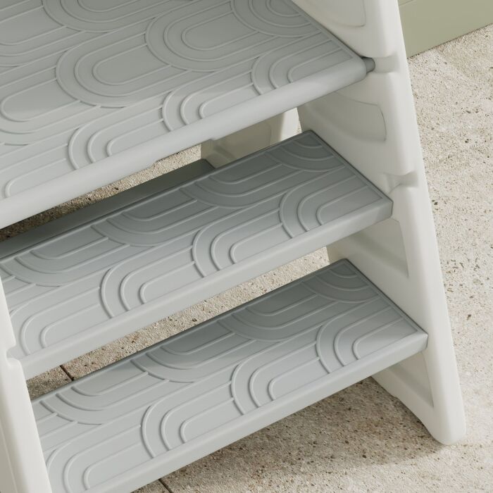 Aiyaplay Foldable & Adjustable Toddler Tower With Handle, Non-slip, Grey