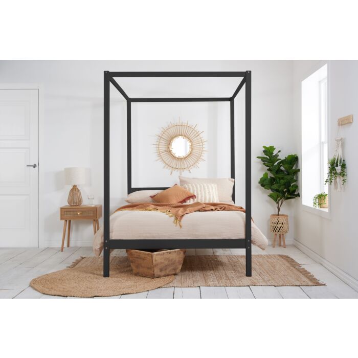 Mercia Four Poster King Bed Black