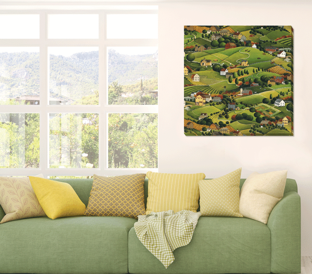 Pleasant Valley By David Carter Brown - Wrapped Canvas