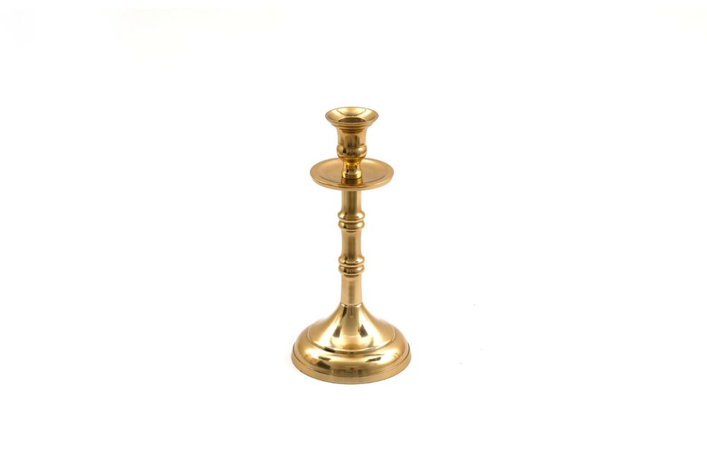 Brass Metal Dinner Candlestick 22cm