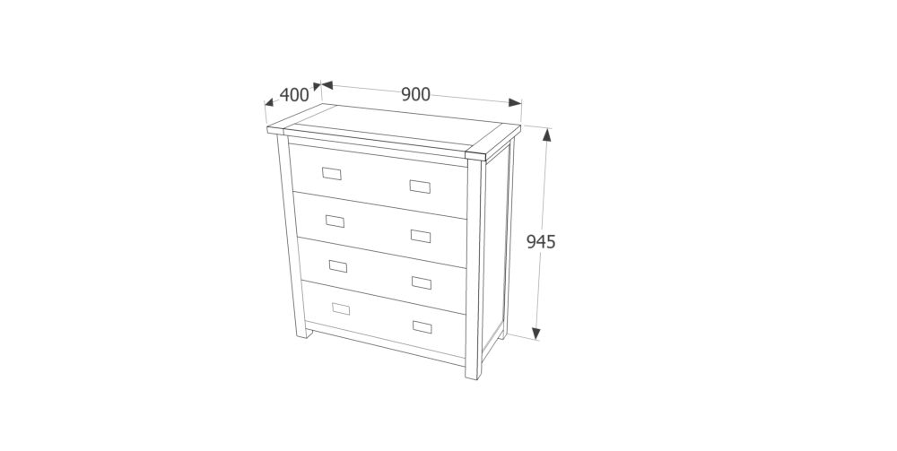 Boston 4 Drawer Chest