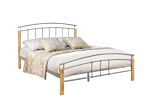 Tetras King Bed Beech & Silver