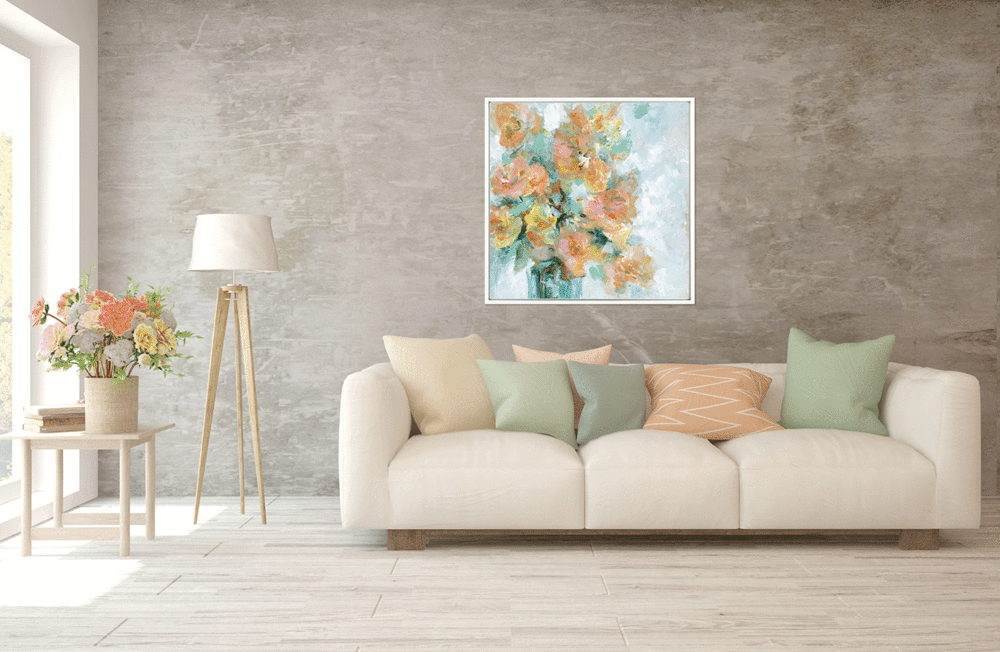 Just Peachy By Wani Pasion - Framed Canvas