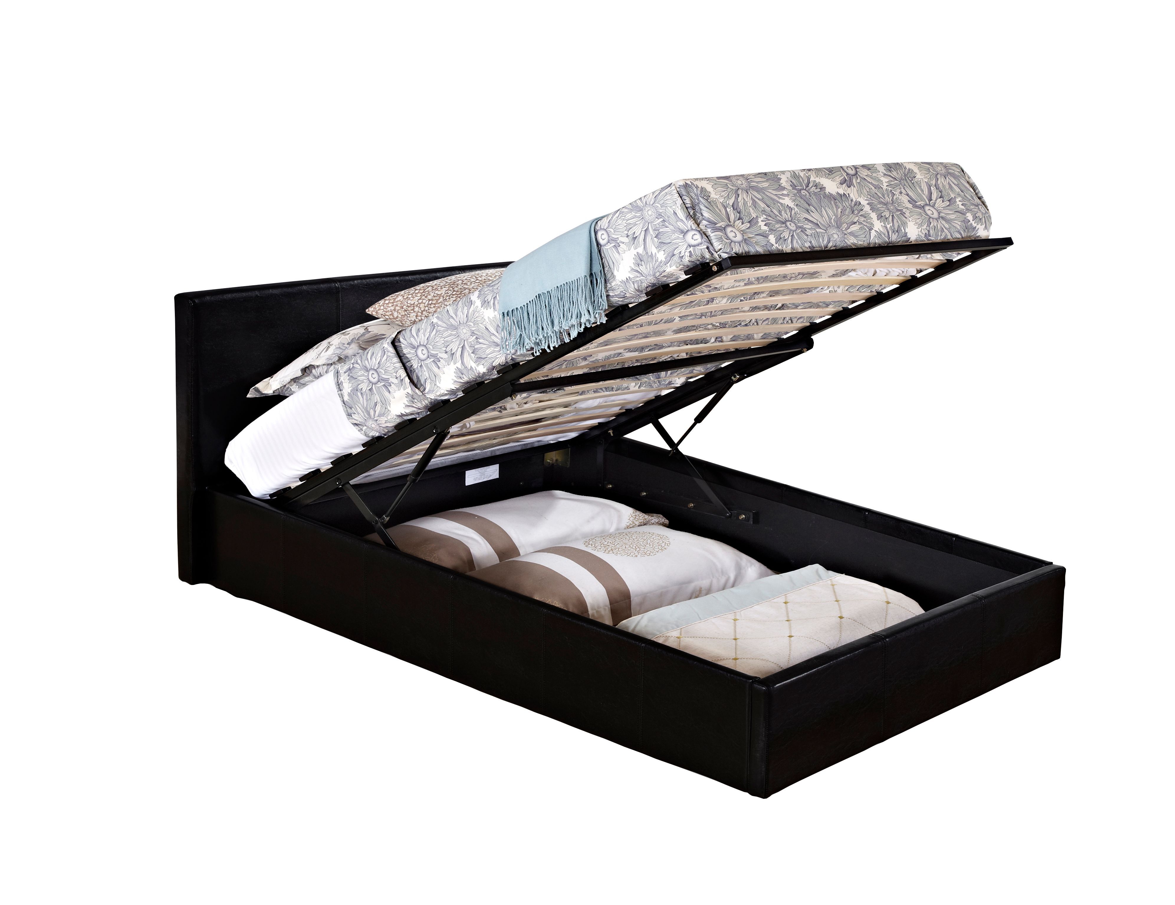 Berlin Single Ottoman Bed Black