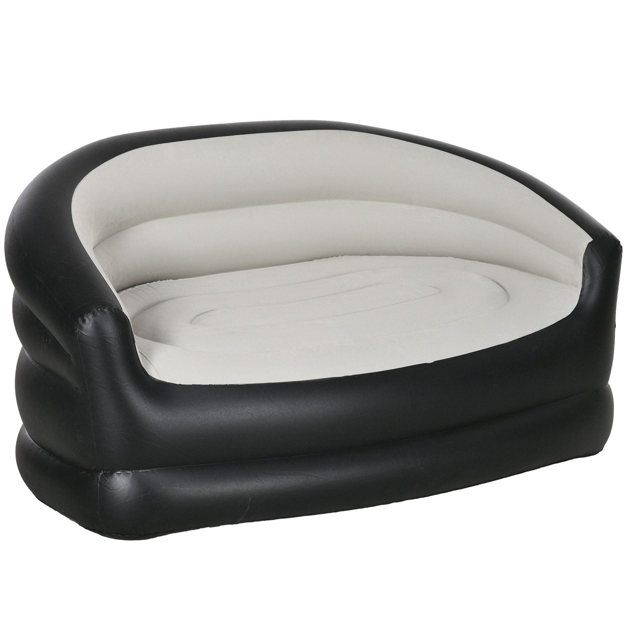 Outsunny Double Inflatable Seat - Grey/black
