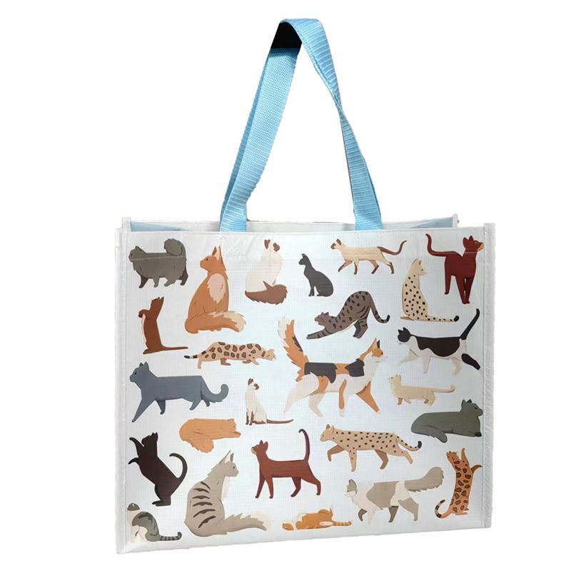Recycled Rpet Reusable Shopping Bag - Feline Fine Cats